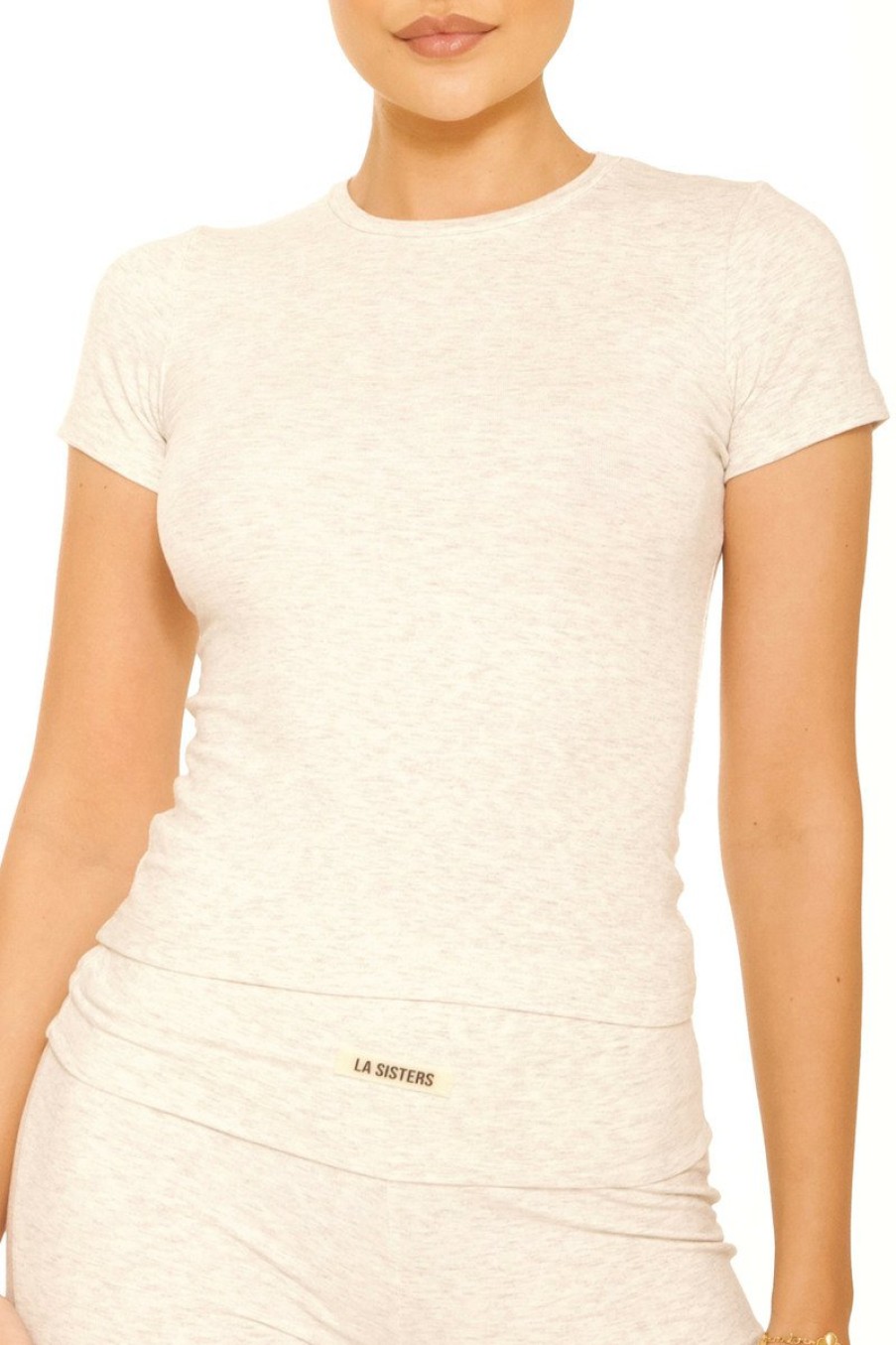 Tops LA Sisters | Short Sleeve Lounge Top Grey