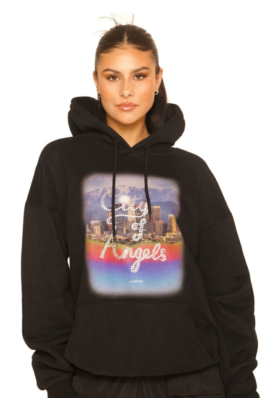 Truien LA Sisters | Rhinestone Angels Hoodie