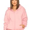 Truien LA Sisters | Essential Zipper Hoodie 2.0 Light Pink