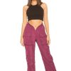 Broeken LA Sisters | Front Split Cargo Pants Purple