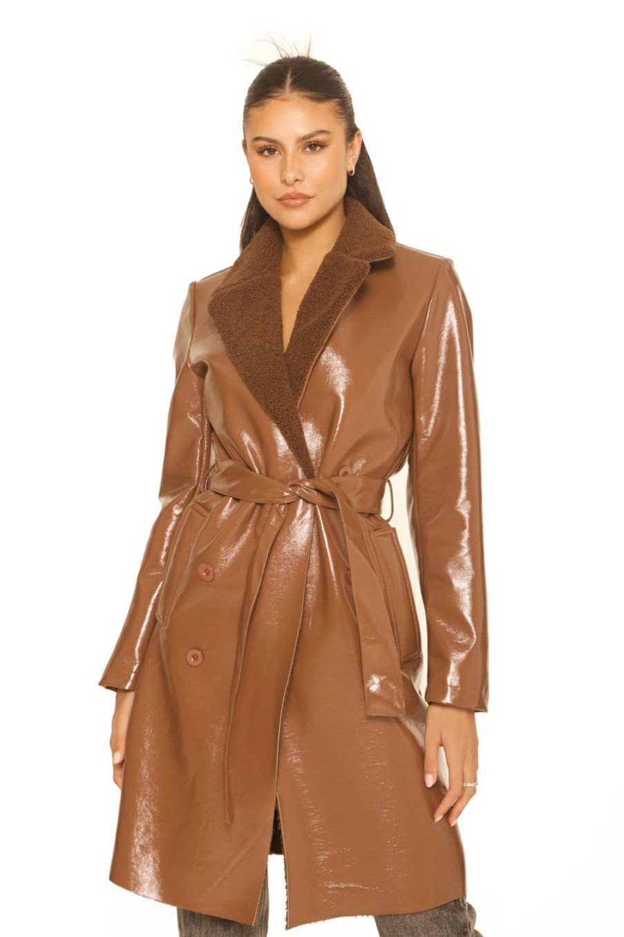 Jassen LA Sisters | Vinyl Trench Coat