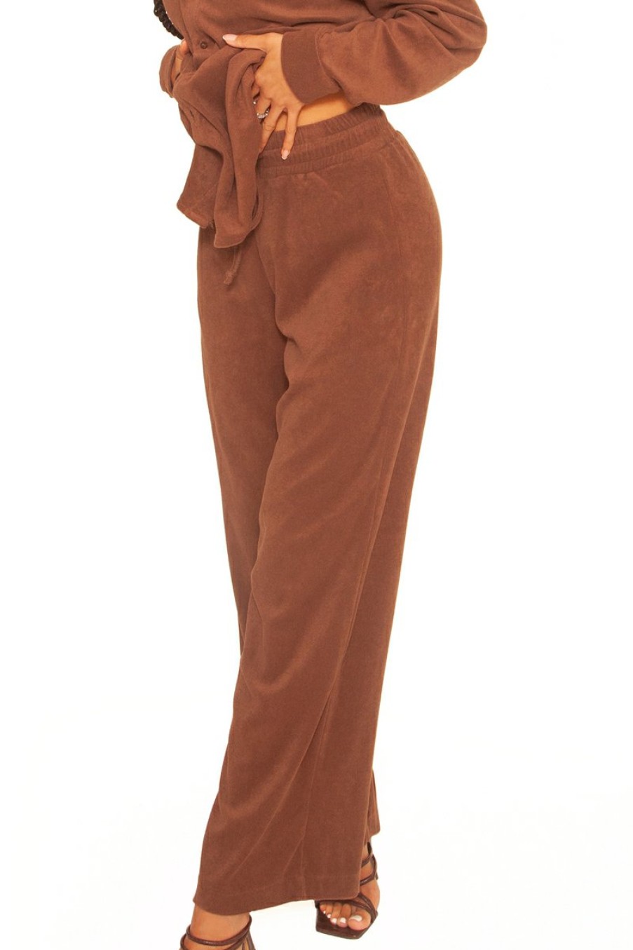 Broeken LA Sisters | Towel Pants Brown