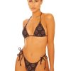 Zwemkleding LA Sisters | Rhinestone Smiley Bikini Brown