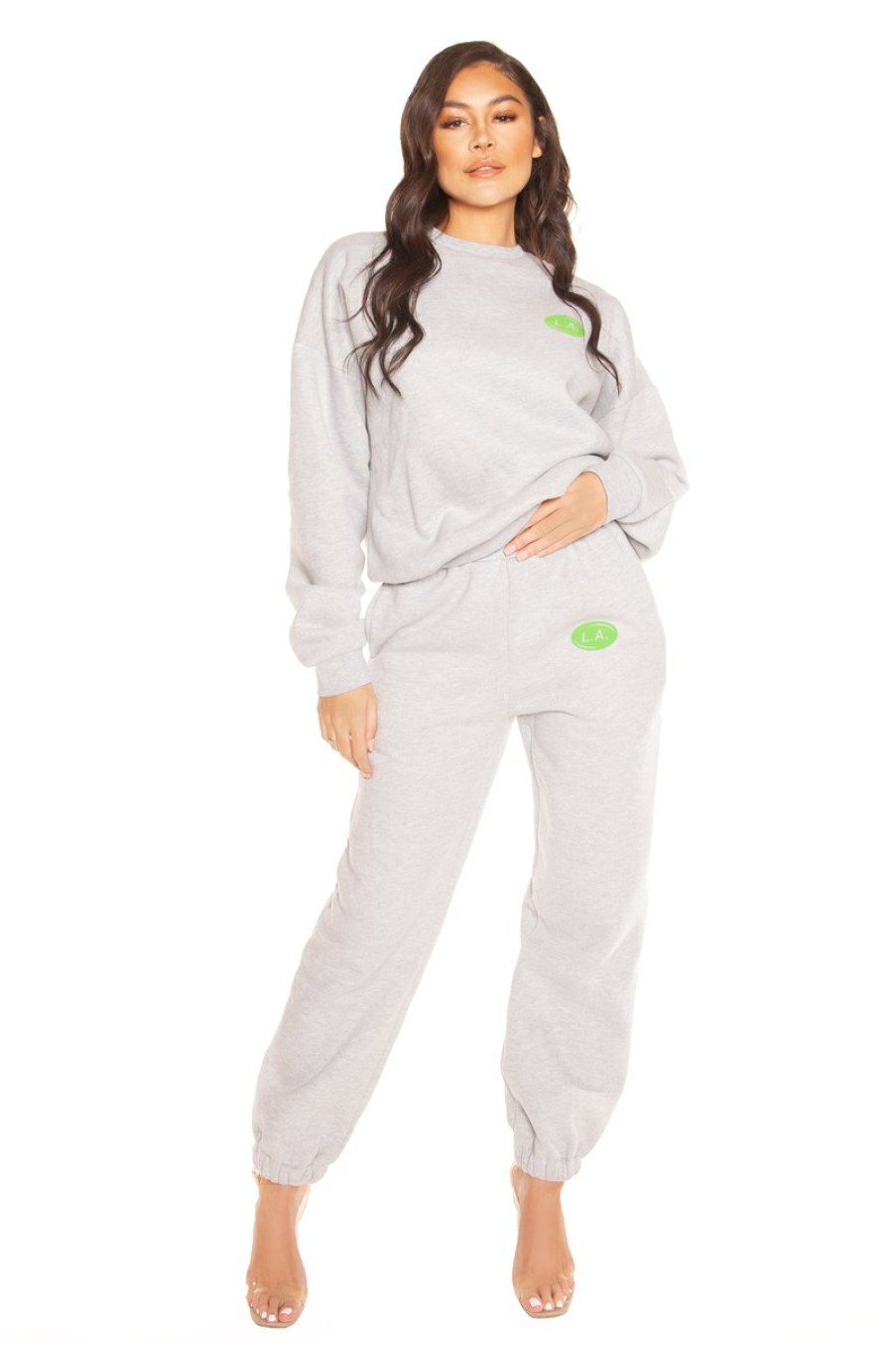 Two Pieces LA Sisters | Green La Logo Jogging Set