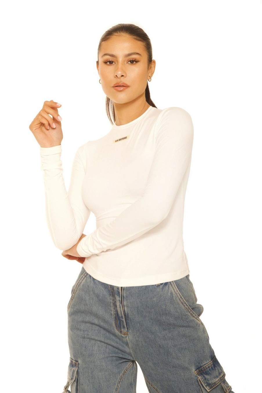 Tops LA Sisters | Long Sleeve Essential Top White