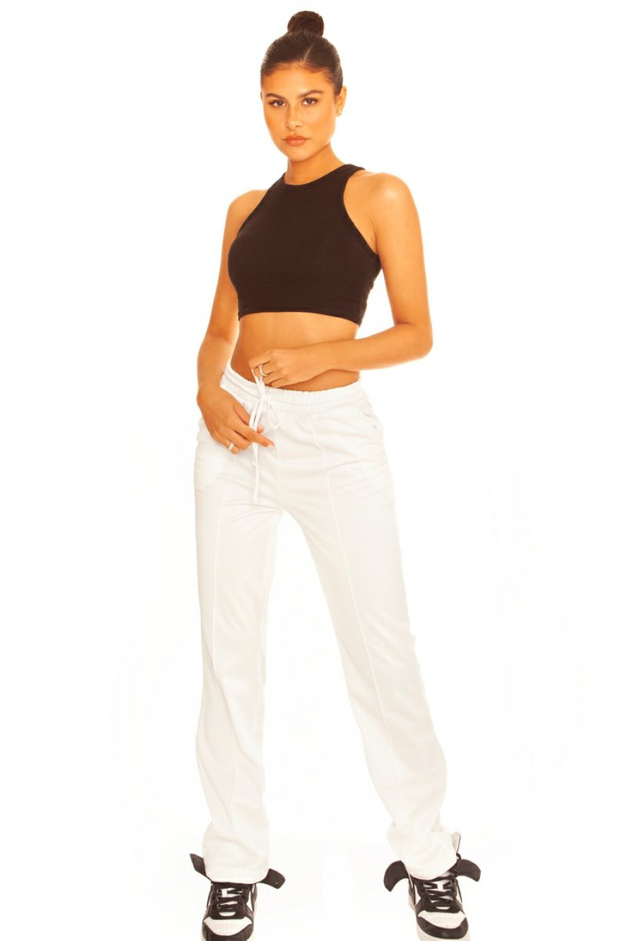 Broeken LA Sisters | Casual Track Pants White