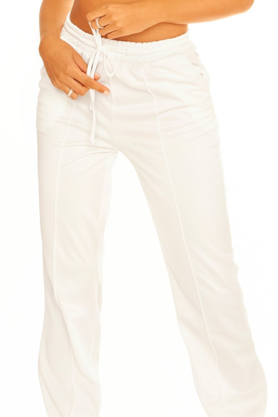 Broeken LA Sisters | Casual Track Pants White