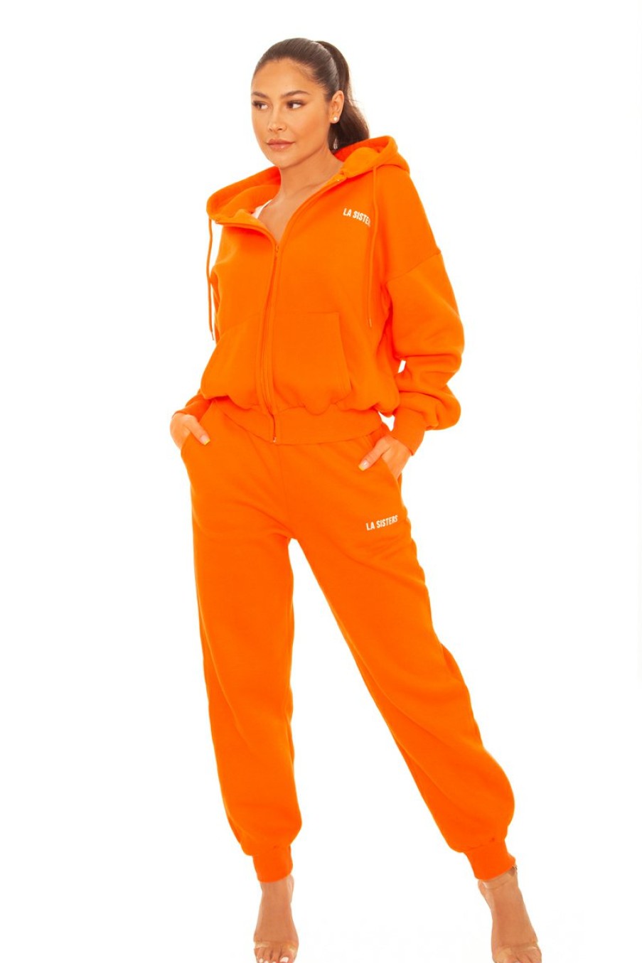 Broeken LA Sisters | Essential Sweatpants 2.0 Orange