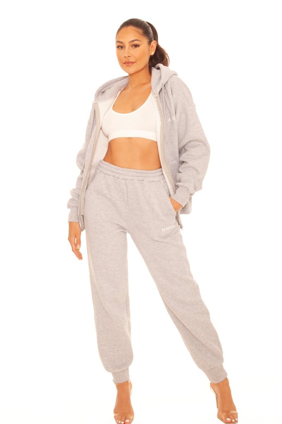 Broeken LA Sisters | Essential Sweatpants 2.0 Grey