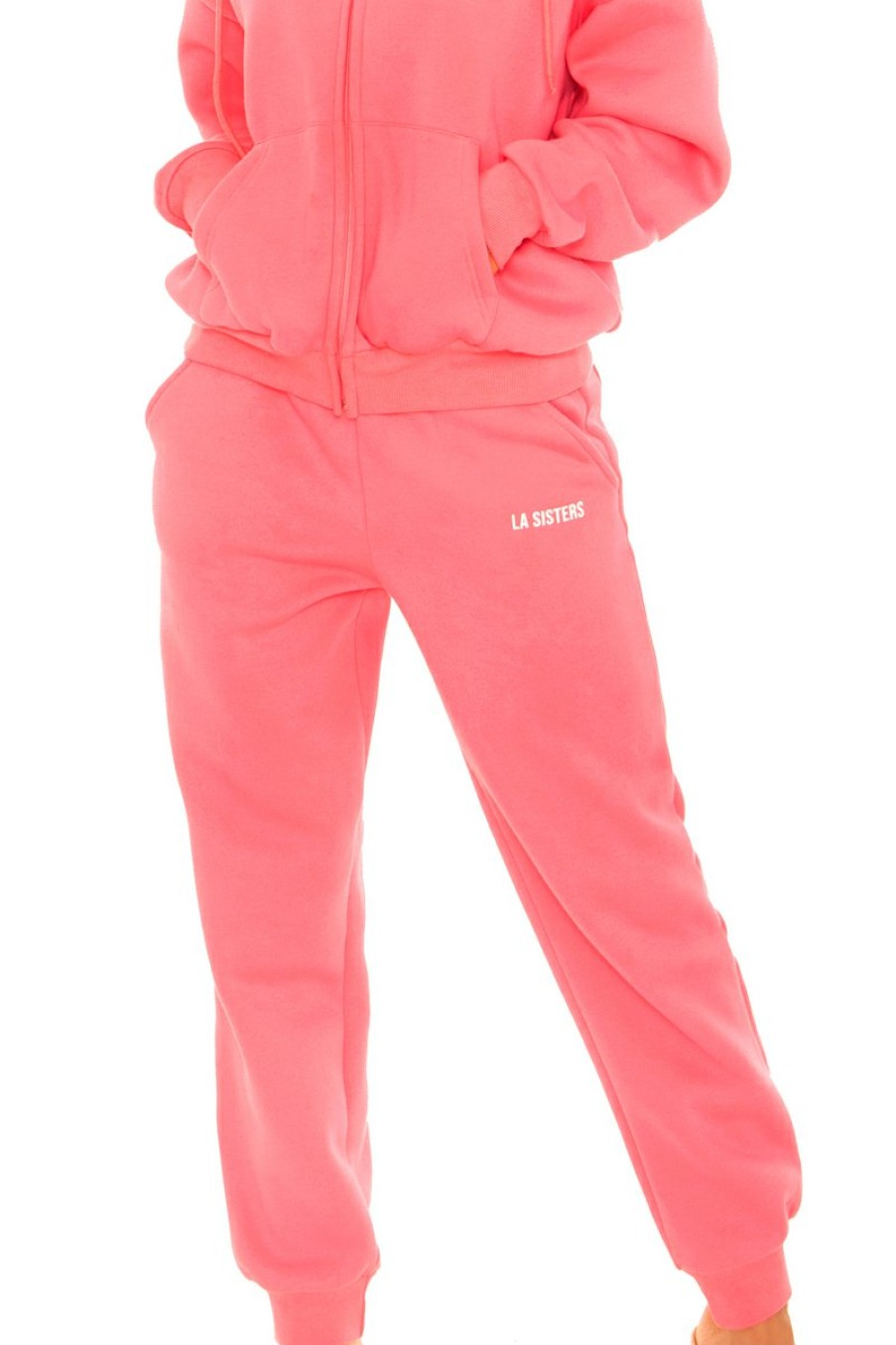 Broeken LA Sisters | Essential Sweatpants 2.0 Pink