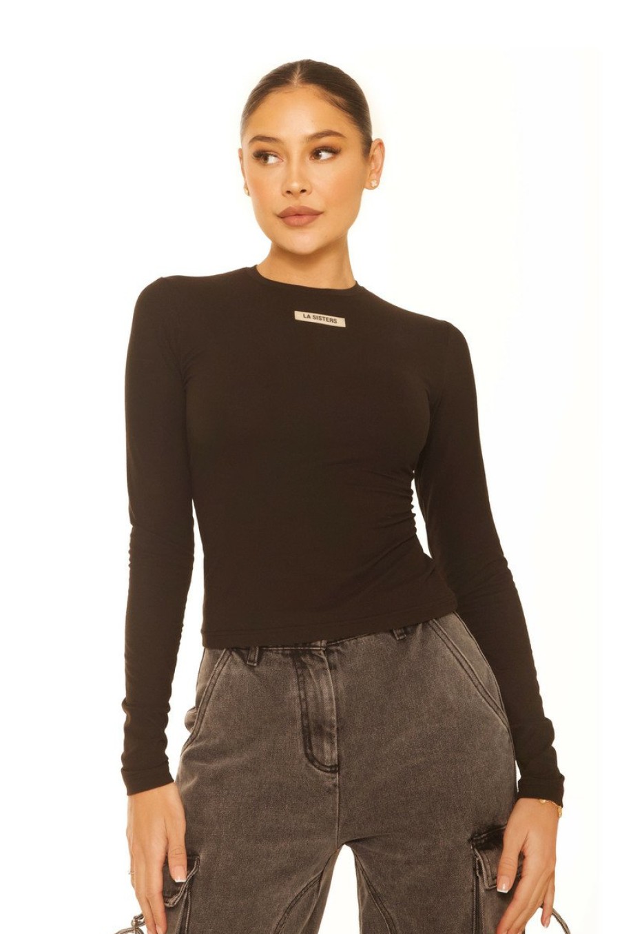 Tops LA Sisters | Long Sleeve Essential Top Black