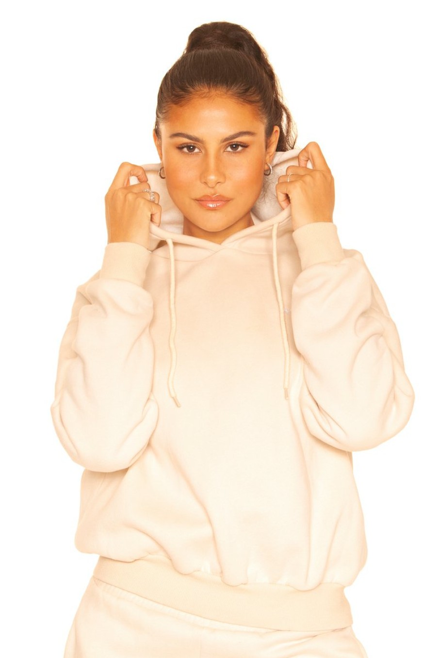 Truien LA Sisters | Essential Hoodie Creme