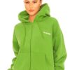 Truien LA Sisters | Essential Zipper Hoodie 2.0 Green