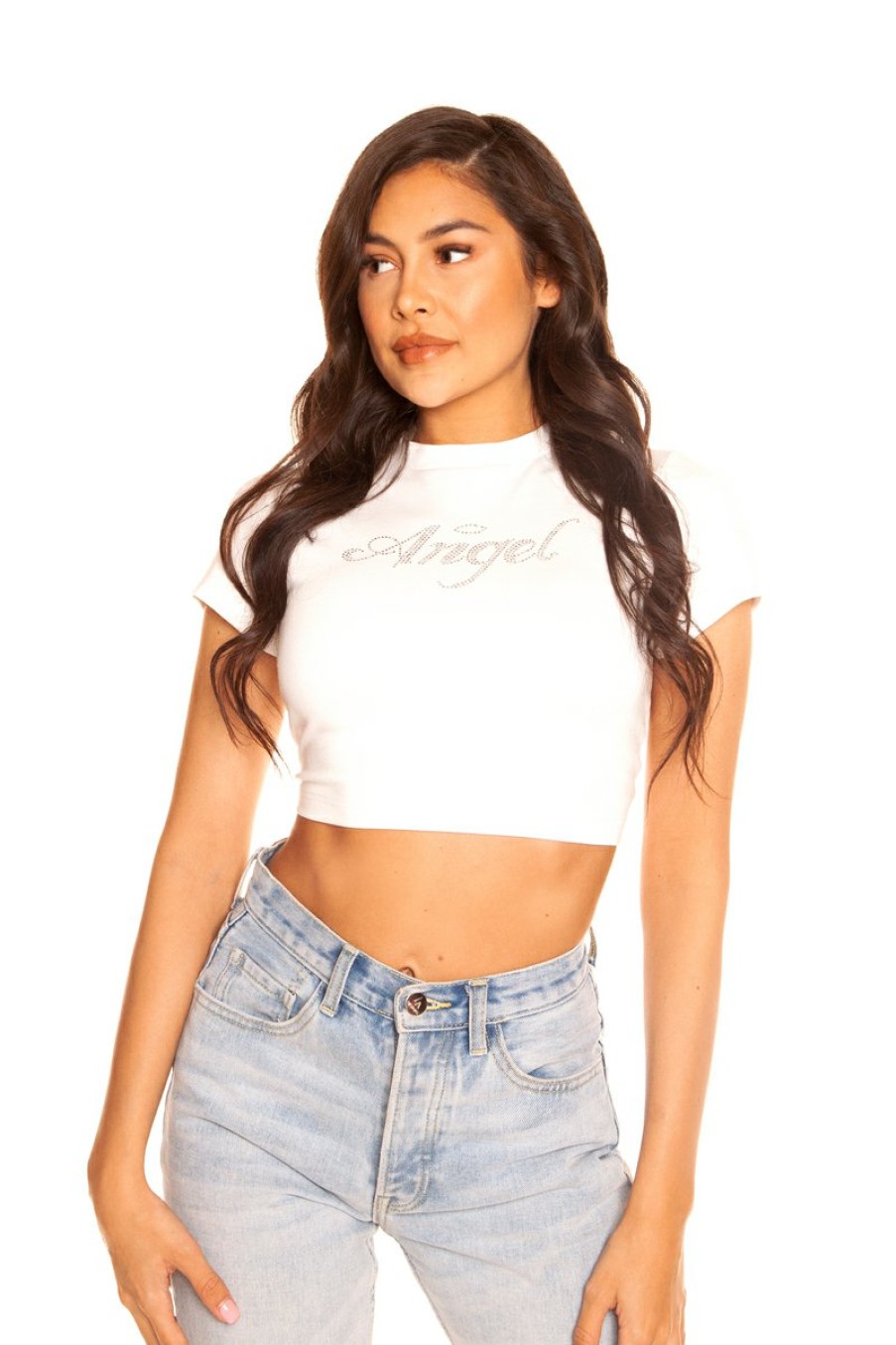 Tops LA Sisters | Angel Crop Top White