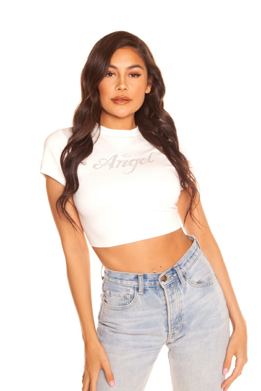 Tops LA Sisters | Angel Crop Top White