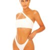 Zwemkleding LA Sisters | Diagonal Bandeau Bikini White