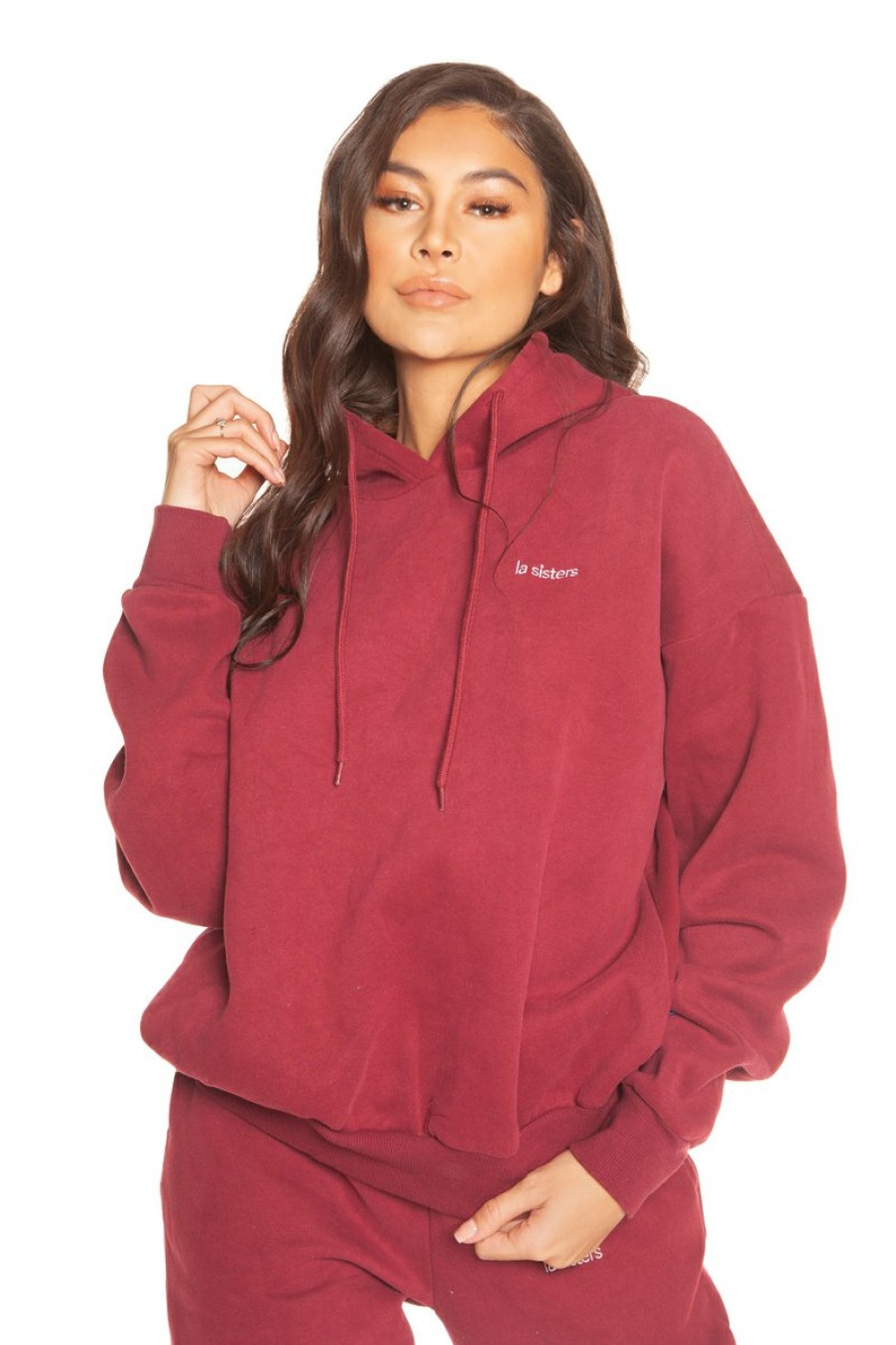 Truien LA Sisters | Essential Hoodie Burgundy