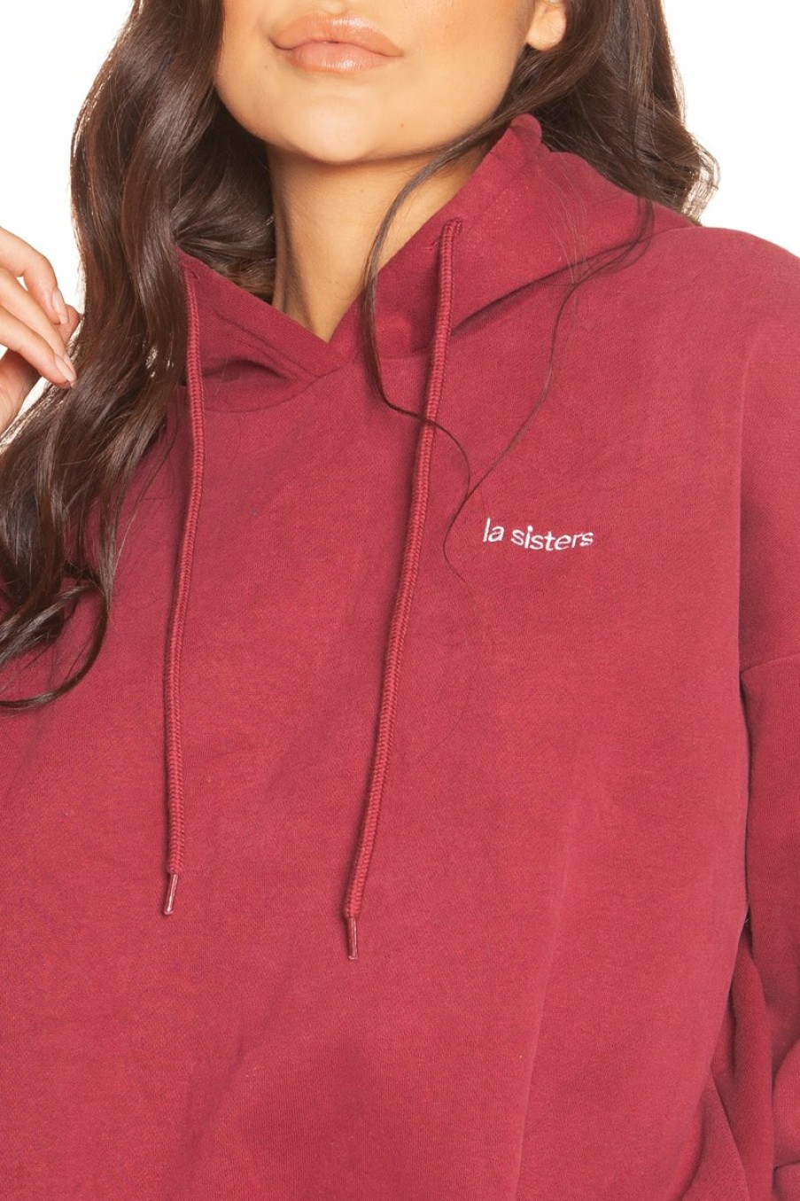 Truien LA Sisters | Essential Hoodie Burgundy