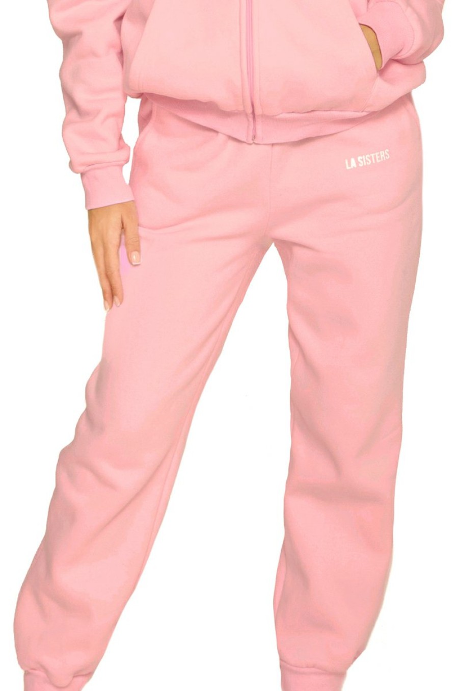 Broeken LA Sisters | Essential Sweatpants 2.0 Light Pink