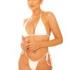 Zwemkleding LA Sisters | Triangle Ruched Bikini White