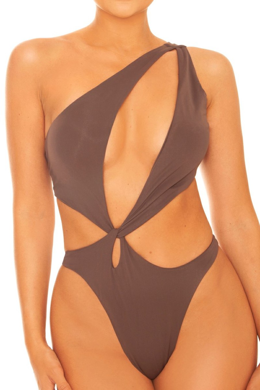 Zwemkleding LA Sisters | Twist Swimsuit Chocolate