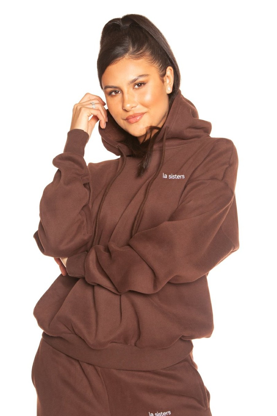 Truien LA Sisters | Essential Hoodie Brown