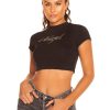 Tops LA Sisters | Angel Crop Top Black