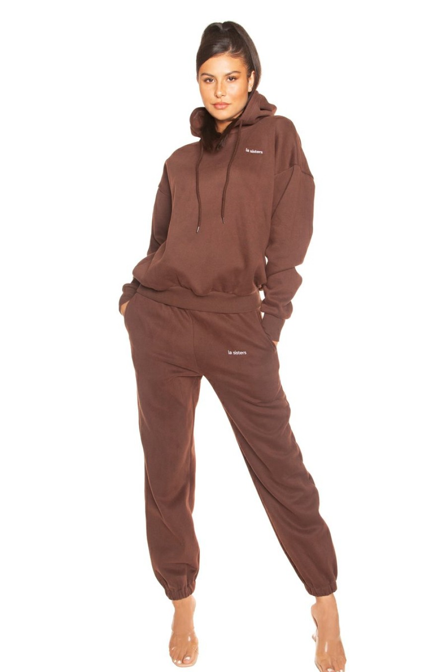 Broeken LA Sisters | Essential Sweatpants Brown