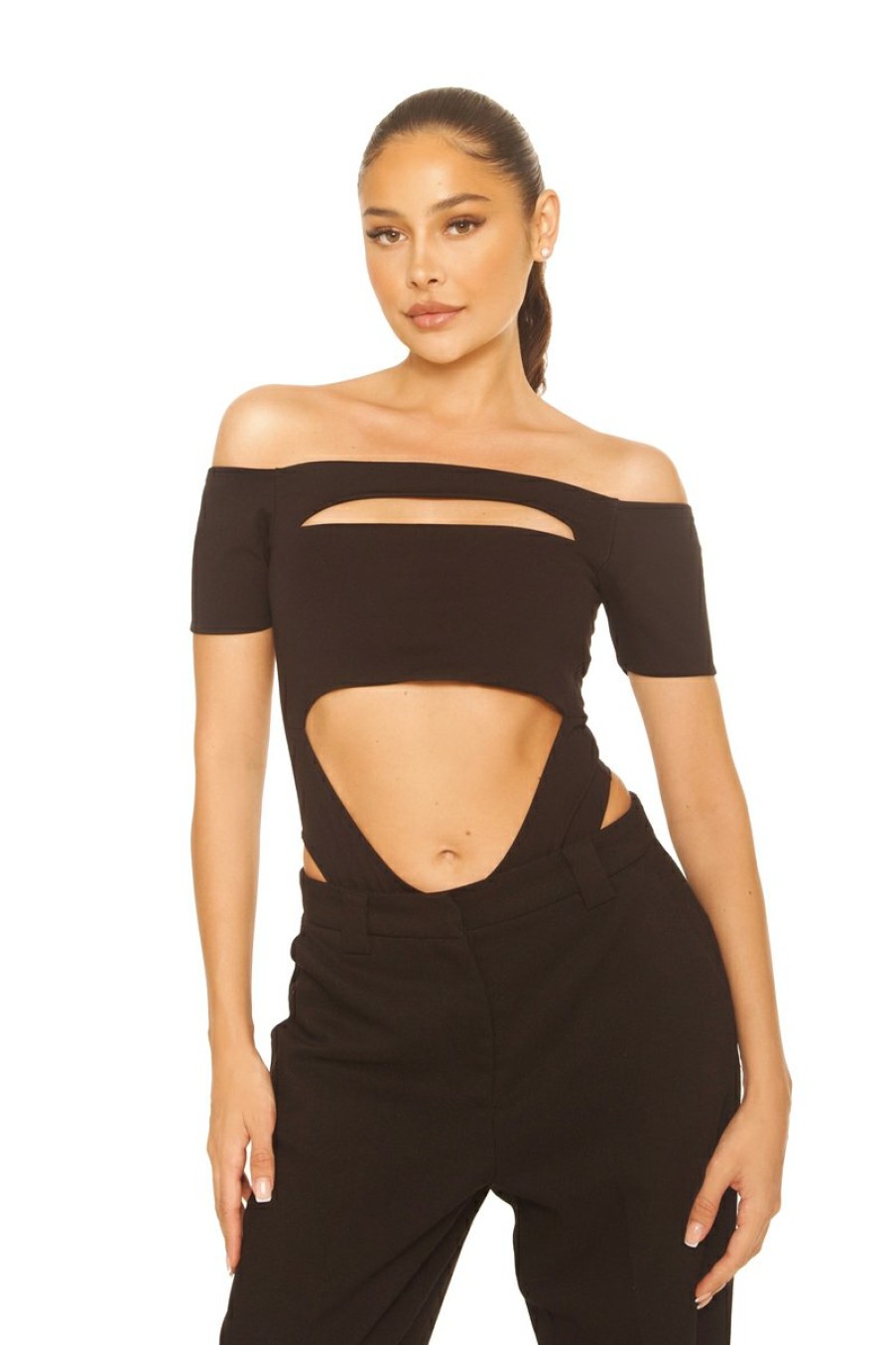 Bodysuits LA Sisters | Bandeau Cut Out Bodysuit